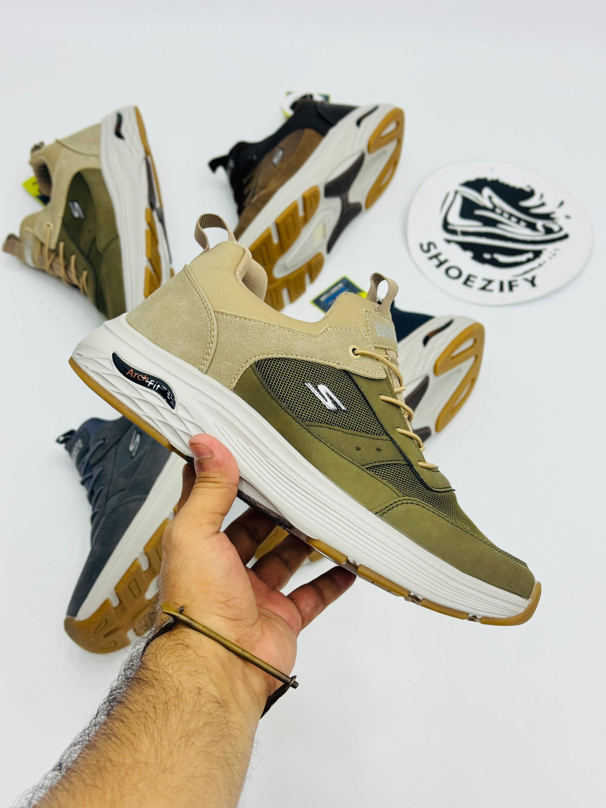 SKETCHERS Arch Fit Army Green