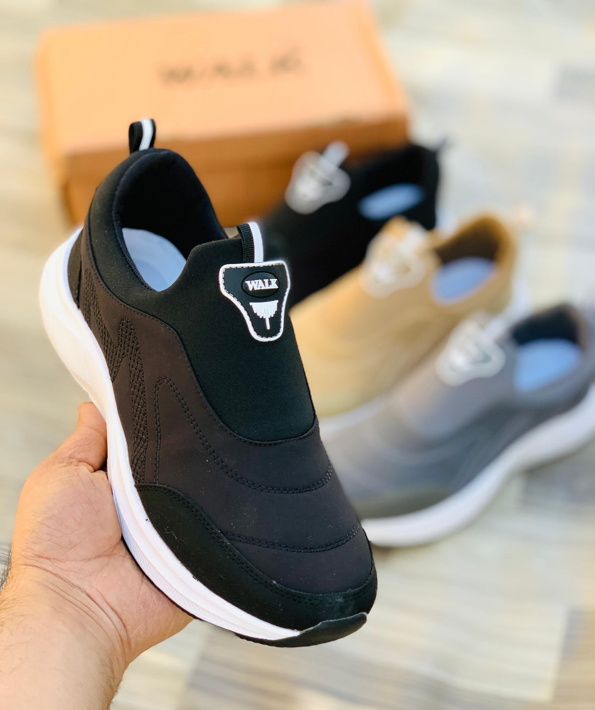 Men’s  Slip-On Walking Shoes – Lightweight &amp; Comfortable